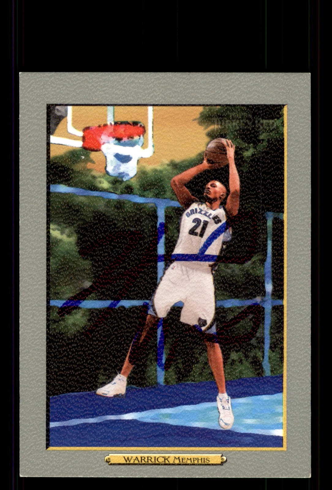 Signed Basketball Card Auto Hakim Warrick 2006-07 Topps Turkey Red #68