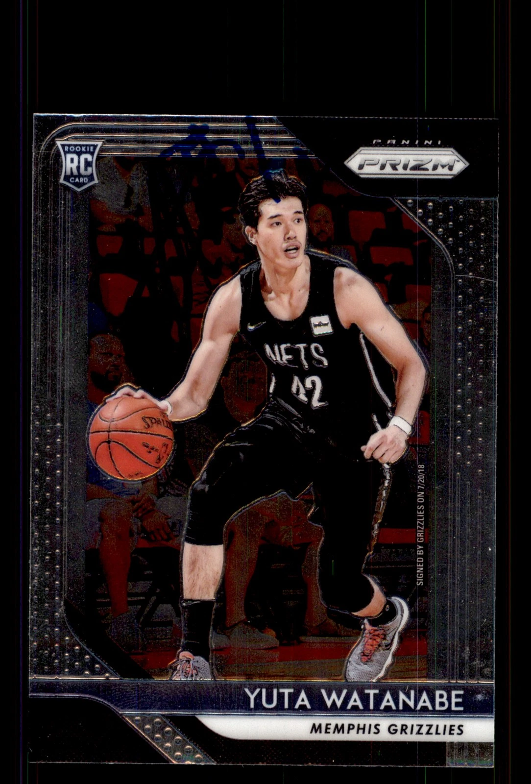 Signed Basketball Card Auto Yuta Watanabe 2018-19 Panini Prizm #146 Grizzlies