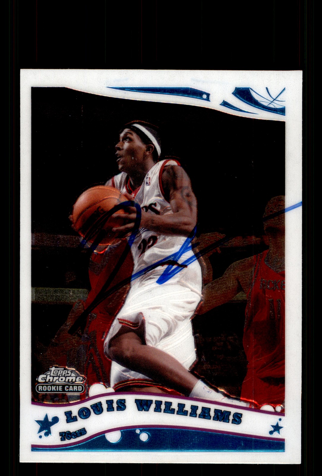 Signed Basketball Card Auto Louis Williams 2005-06 Topps Chrome #213 76ers
