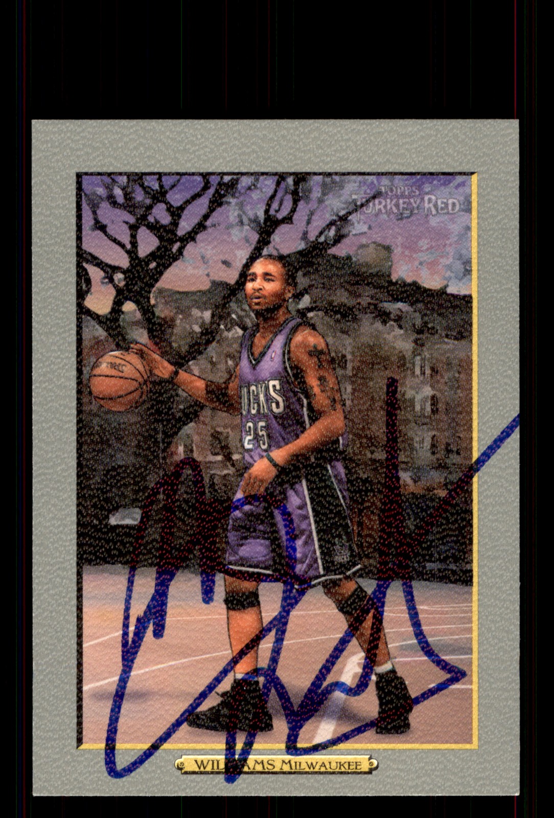 Signed Basketball Card Auto Maurice Williams 2006-07 Topps Turkey Red #115