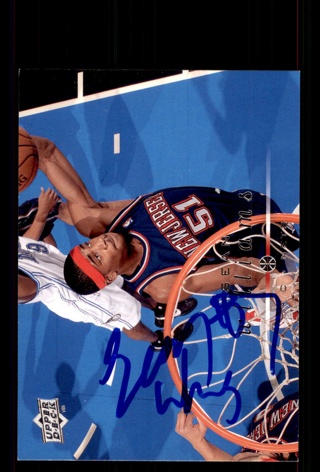 Signed Basketball Card Auto Sean Williams 2008-09 Upper Deck #118 Nets