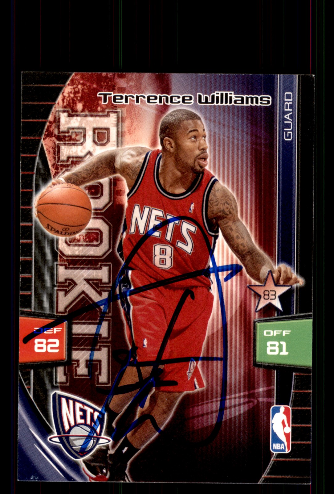 Signed Basketball Card Auto Terrence Williams 2009-10 Panini Adrenalyn XL Nets