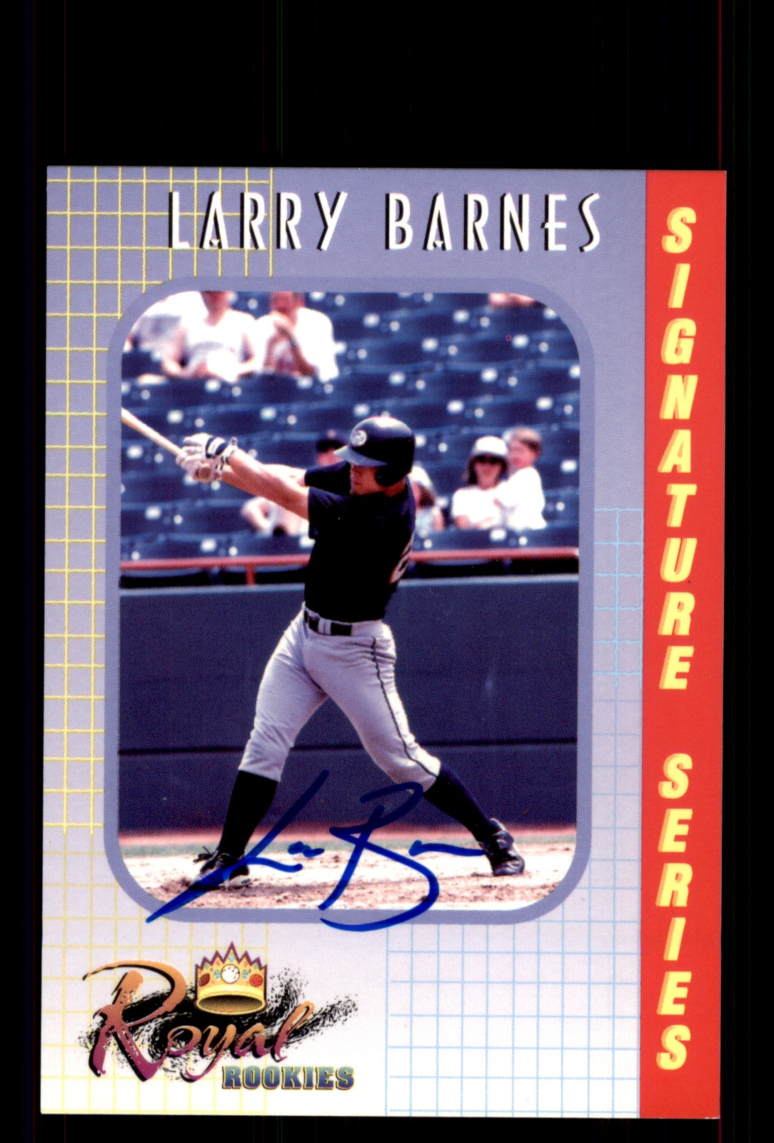 Signed Baseball Card Auto Larry Barnes 2000 Royal Rookies #19 Anaheim Angels