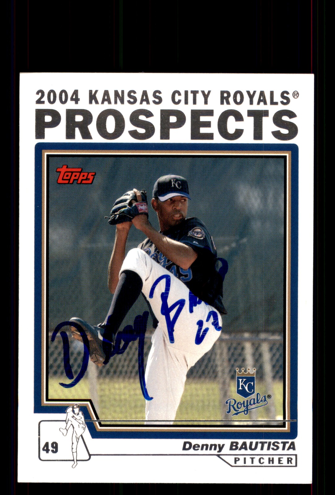 Signed Baseball Card Auto Denny Bautista 2004 Topps Traded #T98 Royals