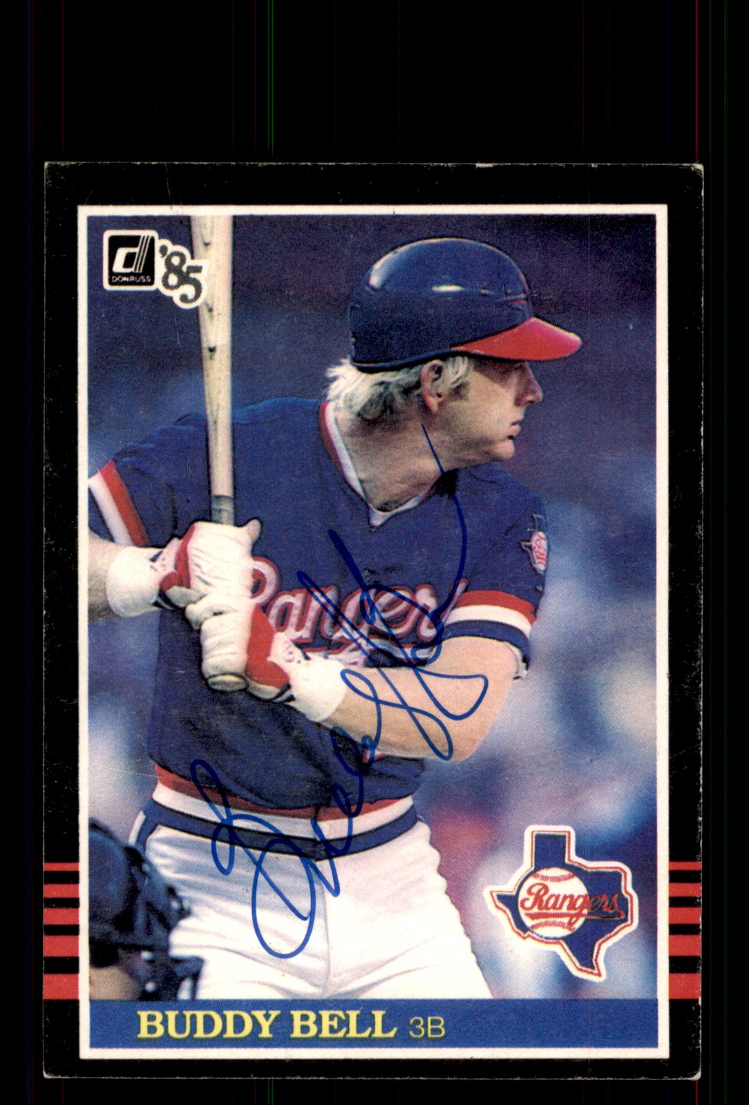 Signed Baseball Card Auto Buddy Bell 1985 Donruss #56 Texas Rangers