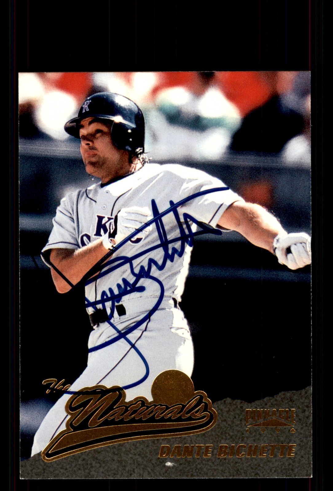 Signed Baseball Card Auto Dante Bichette 1996 Pinnacle #139 Colorado Rockies
