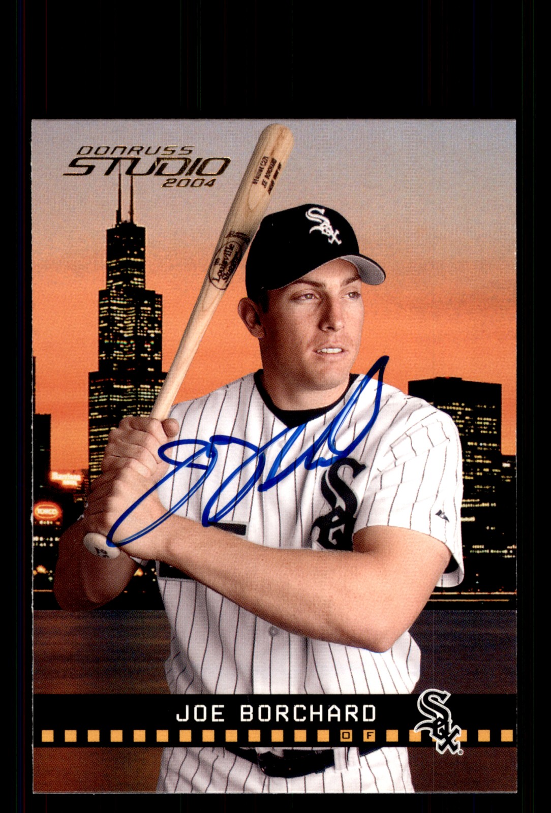 Signed Baseball Card Auto Joe Borchard 2004 Donruss Studio #53 Chicago White Sox