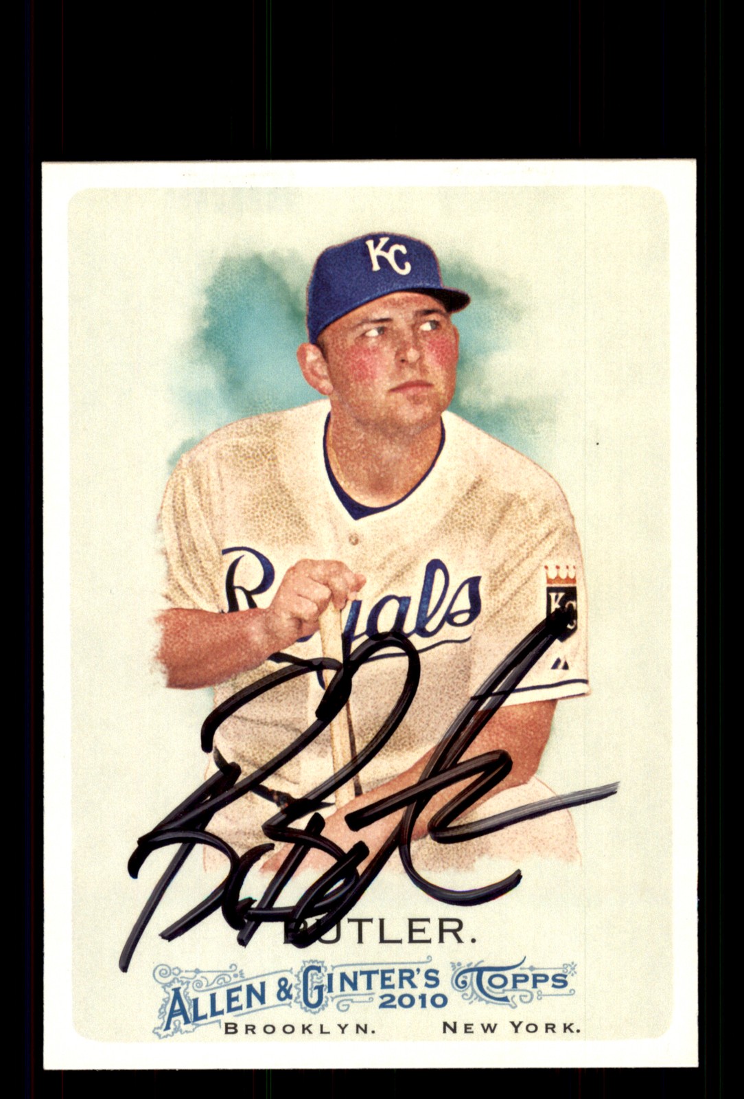 Signed Baseball Card Auto Billy Butler 2010 Topps Allen & Ginter #113 Royals