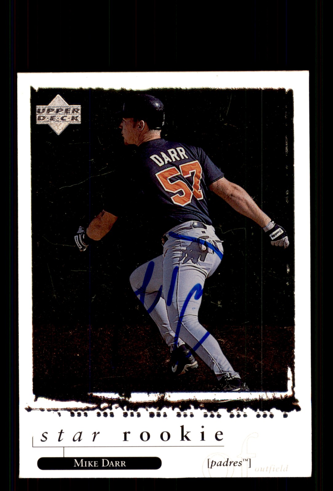 Signed Baseball Card Auto Mike Darr 1998 Upper Deck #557 San Diego Padres