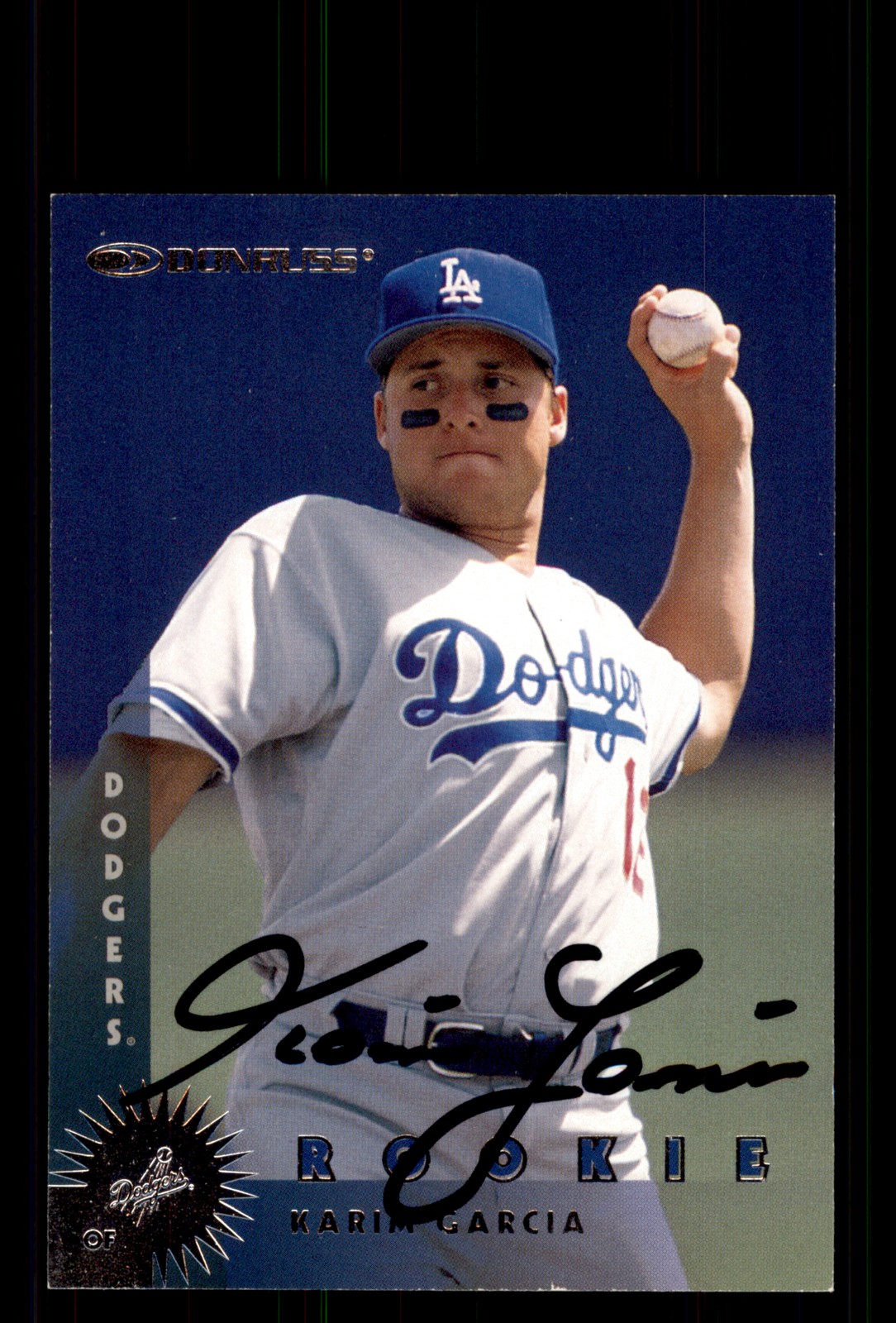 Signed Baseball Card Auto Karim Garcia 1997 Donruss #360 Los Angeles Dodgers