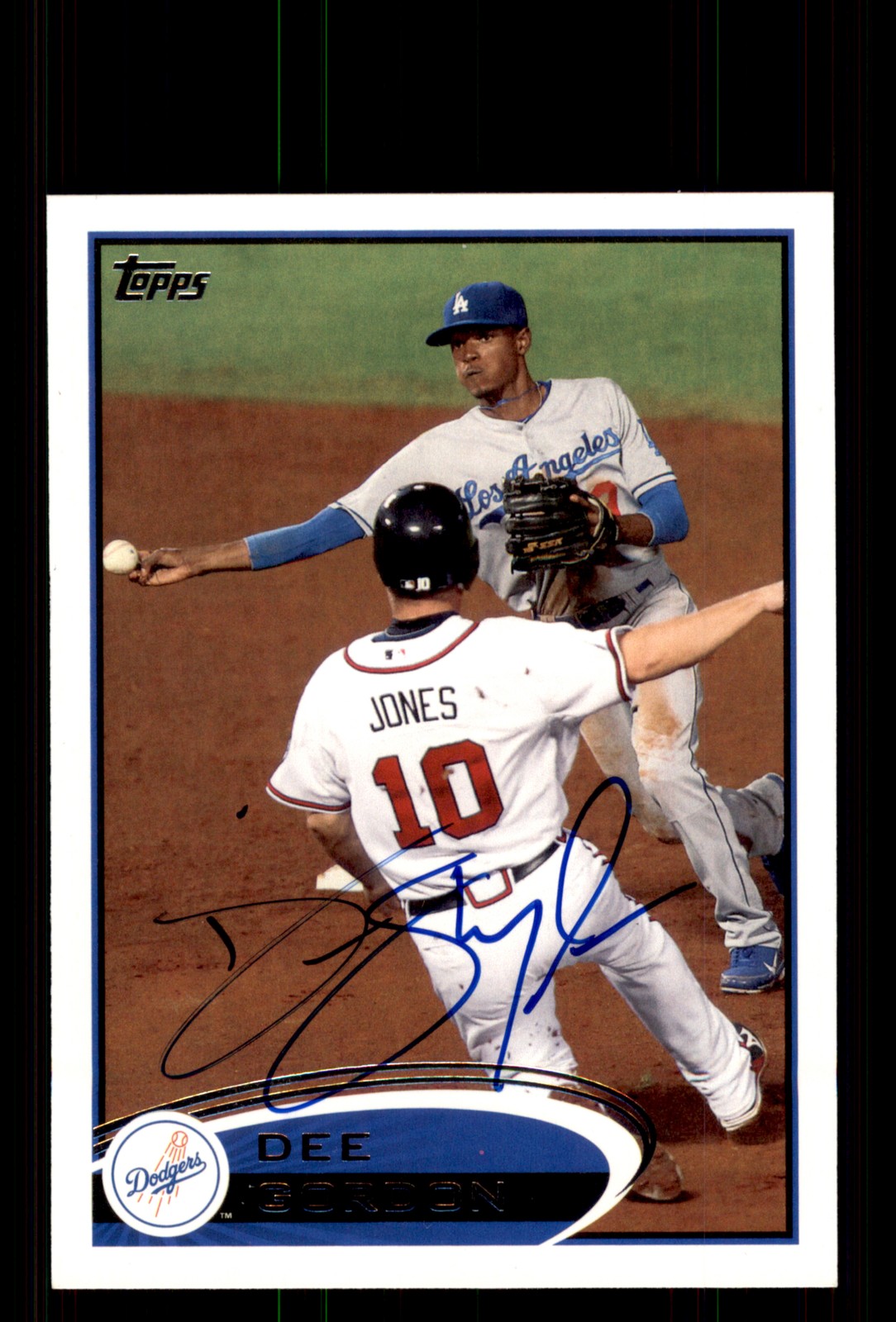 Signed Baseball Card Auto Dee Gordon 2012 Topps #161 Dodgers