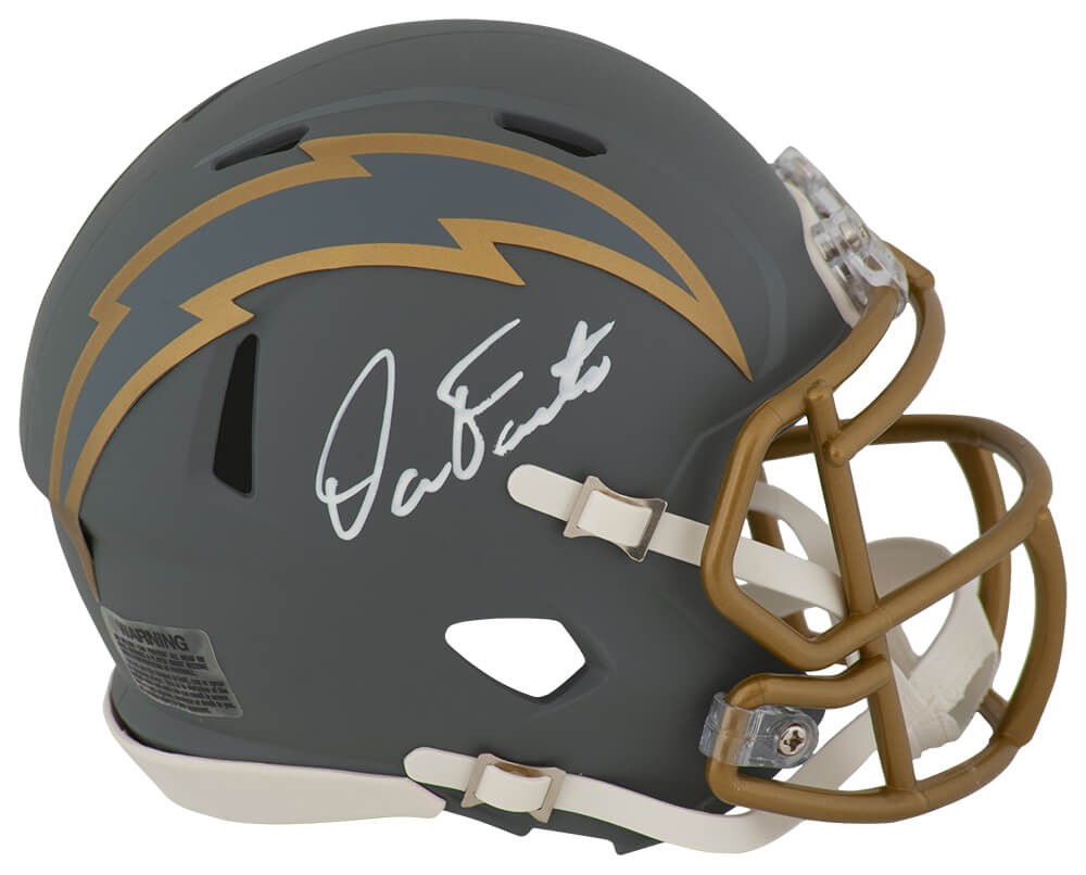 Dan Fouts Signed Chargers SLATE Riddell Speed Mini Helmet - (SCHWARTZ COA)