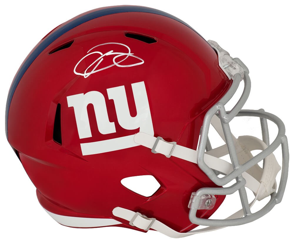 Odell Beckham Jr Signed Giants FLASH Riddell Full Size Replica Helmet - (SS COA)