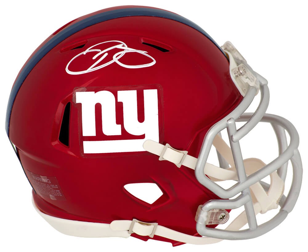 Odell Beckham Jr Signed Giants FLASH Riddell Mini Speed Helmet - (SCHWARTZ COA)