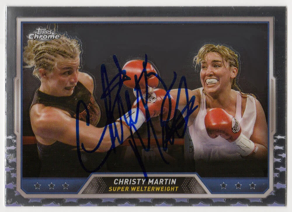 Christy Martin Signed 2024 Topps Chrome Boxing Trading Card #71 - (SCHWARTZ COA)
