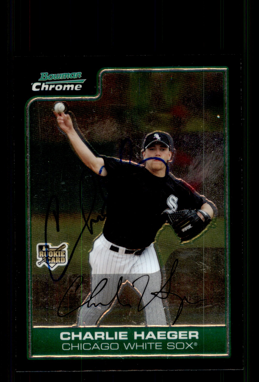 Signed Baseball Card Auto Charlie Haeger 2006 Bowman Chrome #BDP35 White Sox