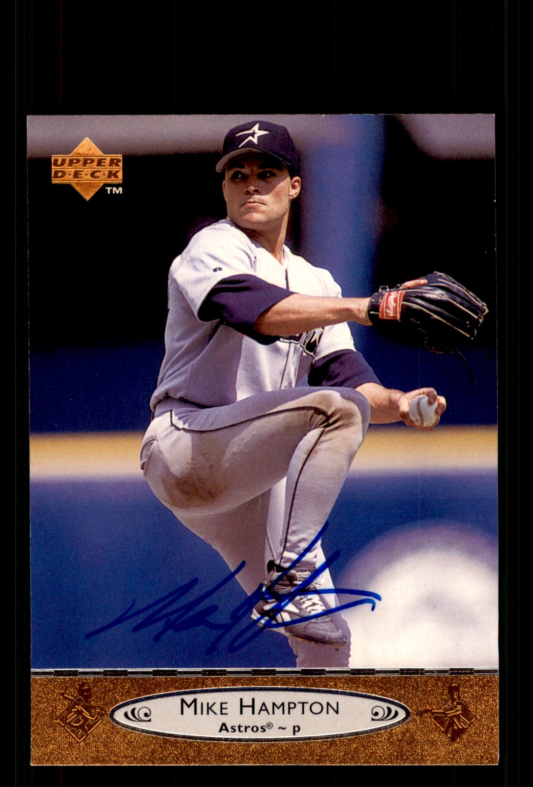 Signed Baseball Card Auto Mike Hampton 1996 Upper Deck #82 Houston Astros