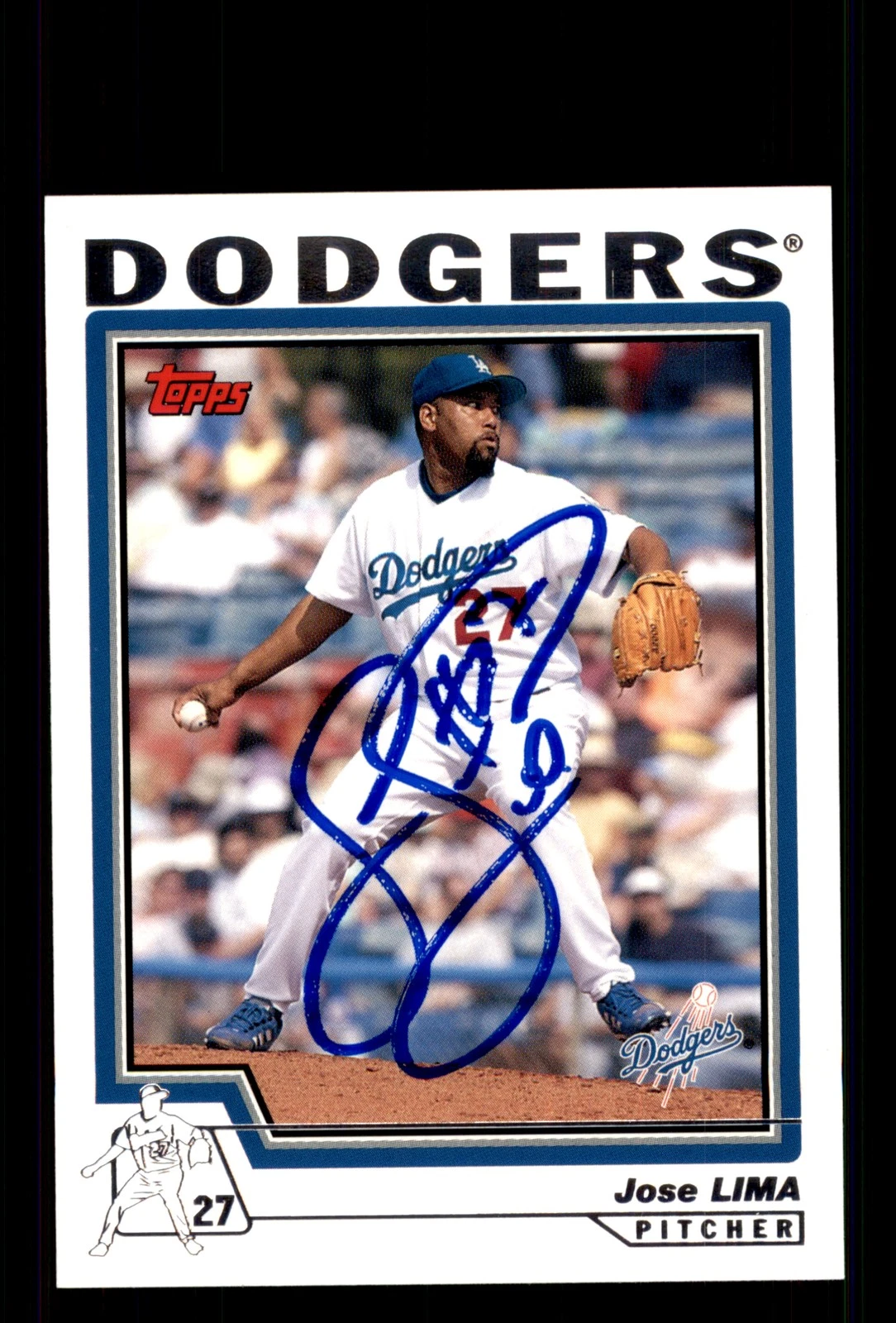 Signed Baseball Card Auto Jose Lima 2004 Topps Traded & Rookies #T40 Dodgers