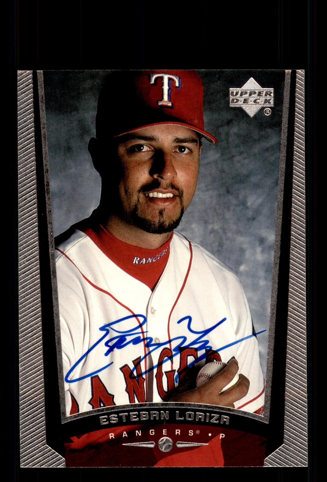 Signed Baseball Card Auto Esteban Loaiza 1999 Upper Deck #509 Texas Rangers