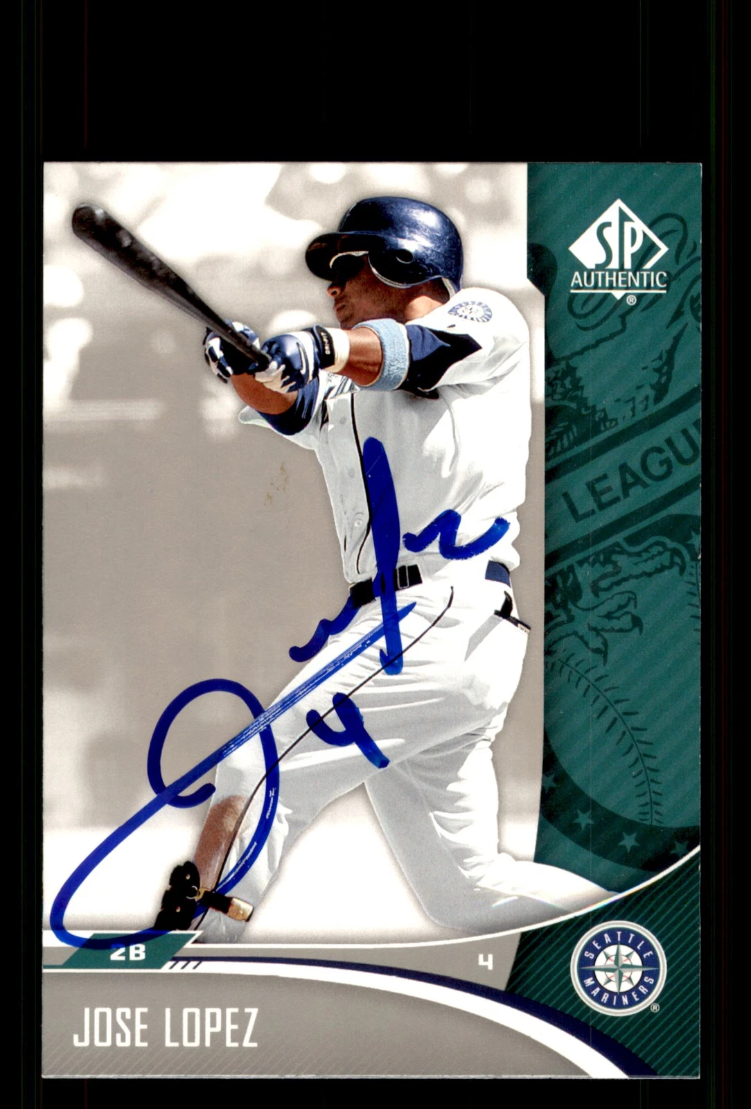 Signed Baseball Card Auto Jose Lopez 2006 SP Authentic #82 Seattle Mariners