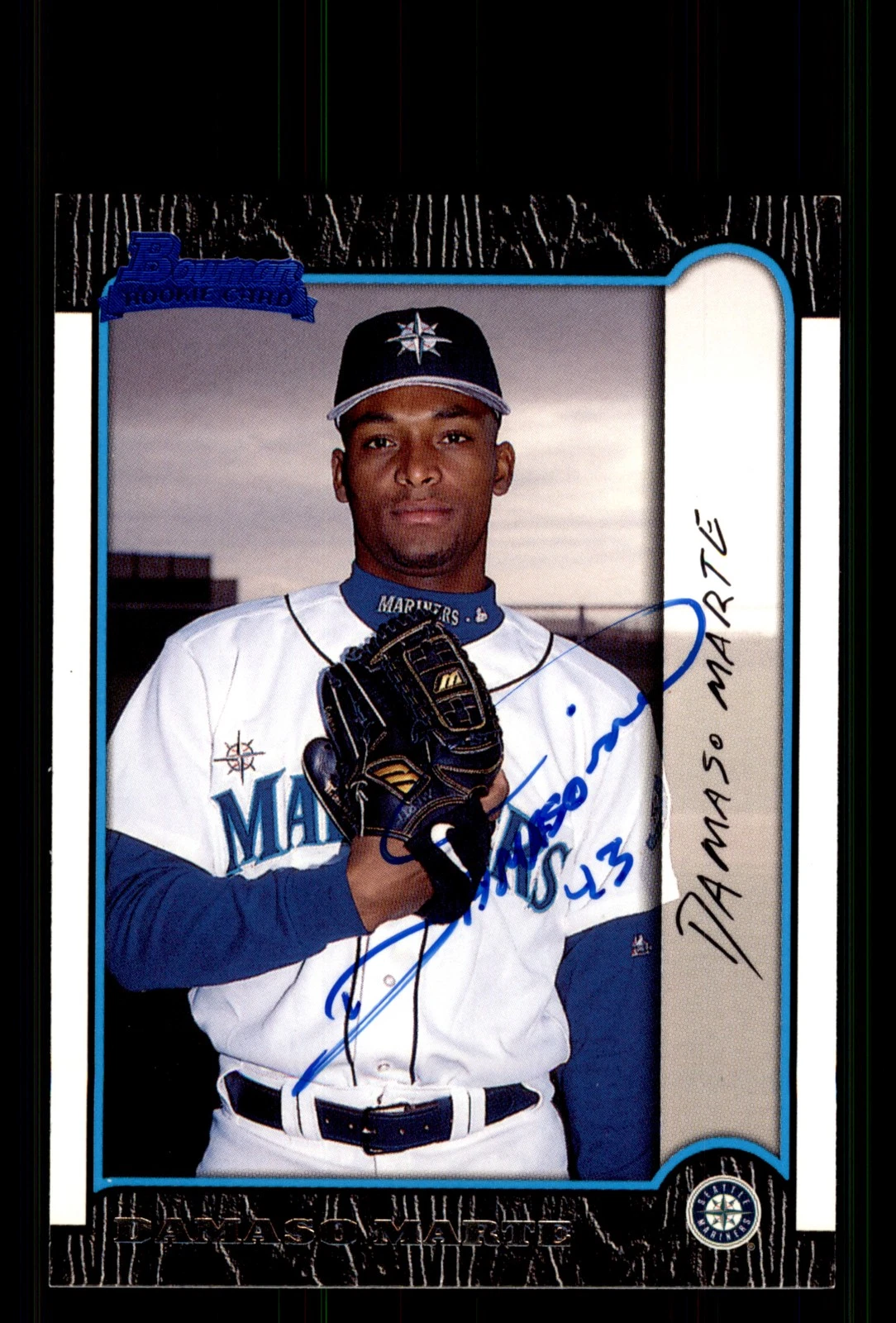 Signed Baseball Card Auto Damaso Marte 1999 Bowman #181 Seattle Mariners