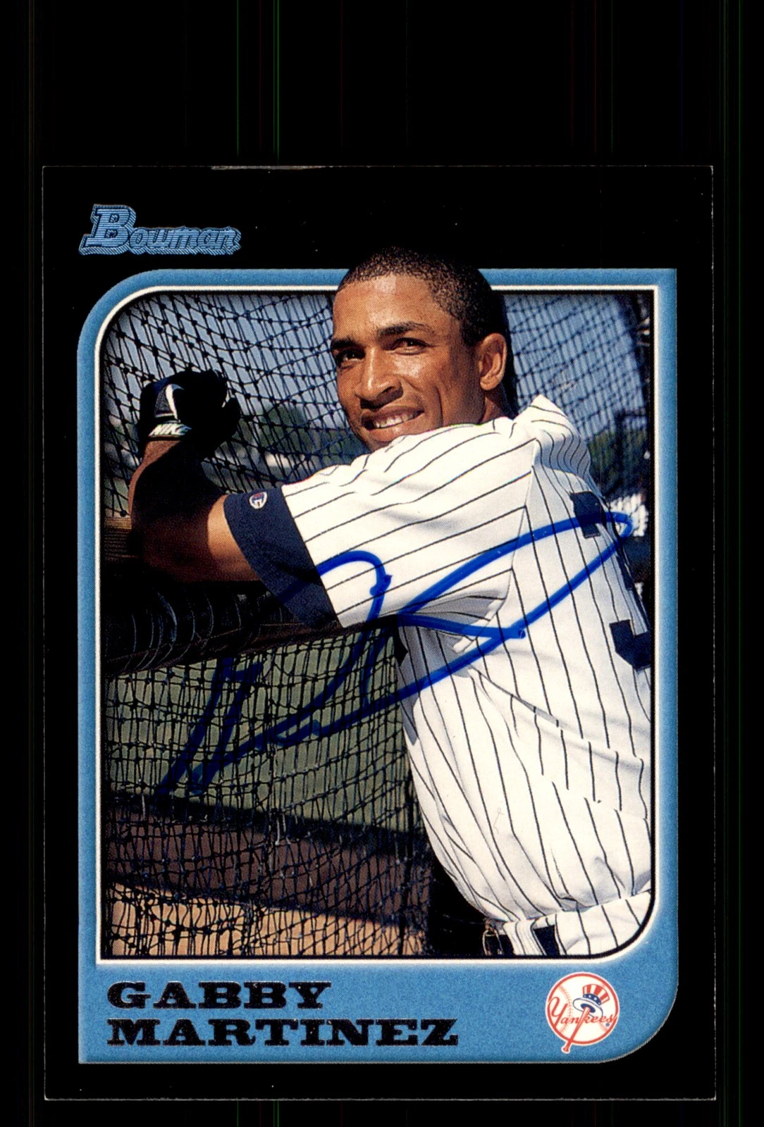 Signed Baseball Card Auto Gabby Martinez 1997 Bowman #341 New York Yankees