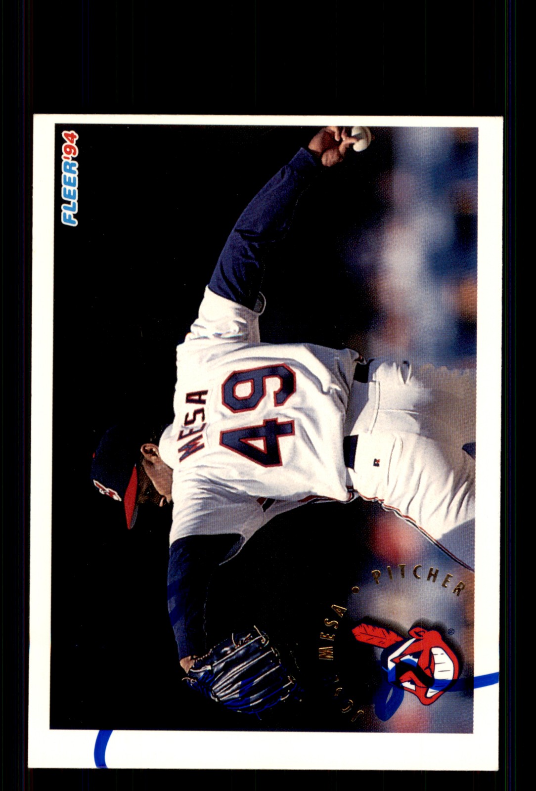 Signed Baseball Card Auto Jose Mesa 1994 Fleer #113 Cleveland Indians