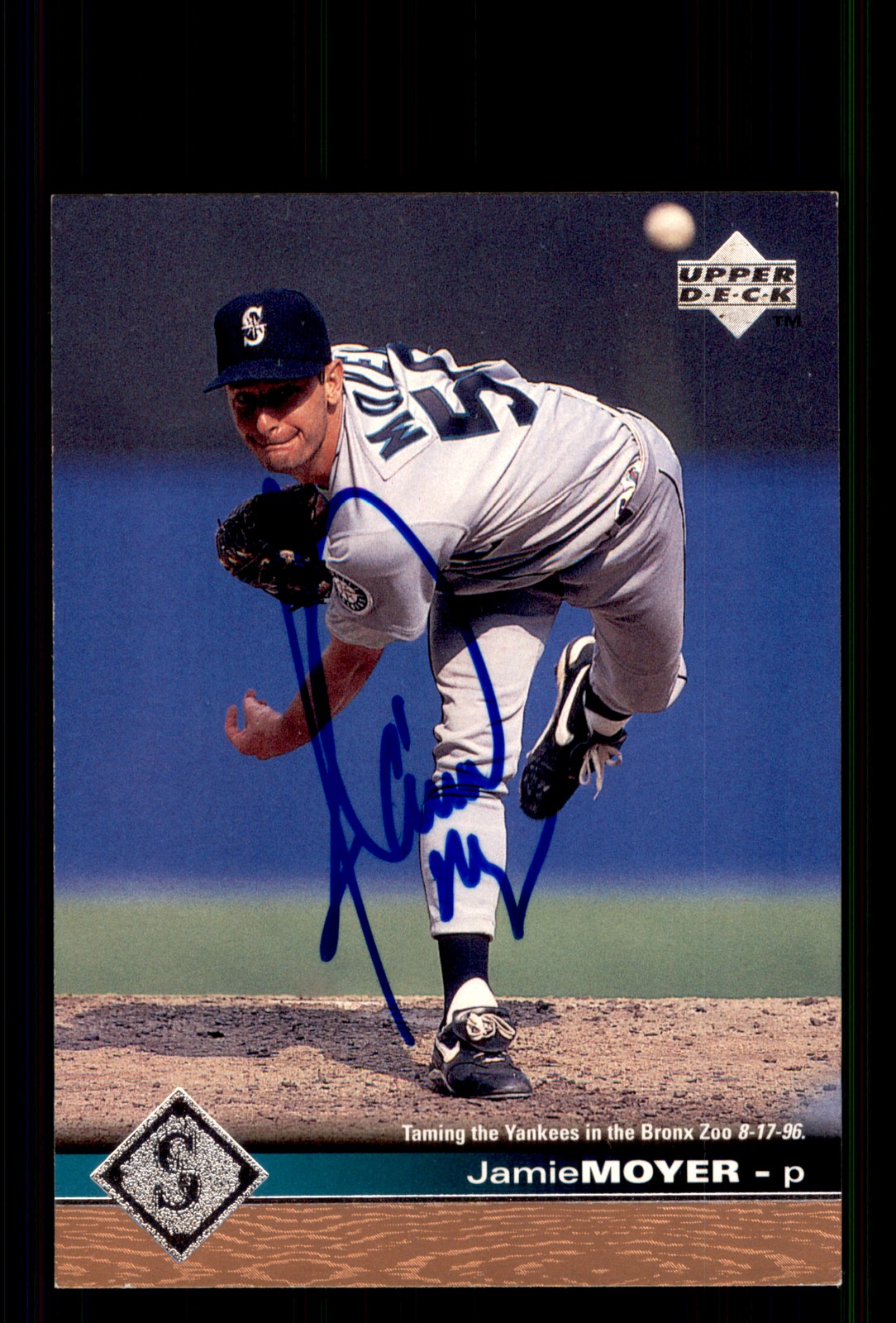 Signed Baseball Card Auto Jamie Moyer 1997 Upper Deck #504 Seattle Mariners