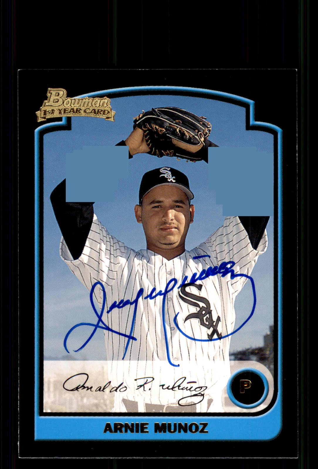 Signed Baseball Card Auto Arnie Munoz 2003 Bowman #277 Chicago White Sox