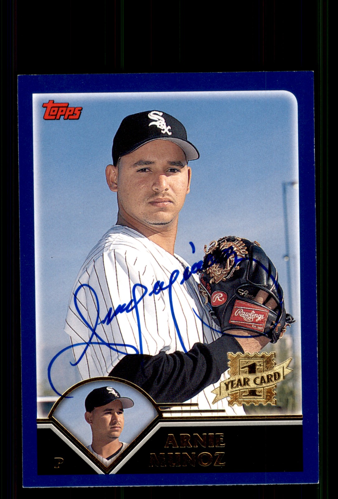 Signed Baseball Card Auto Arnie Munoz 2003 Topps #T203 White Sox