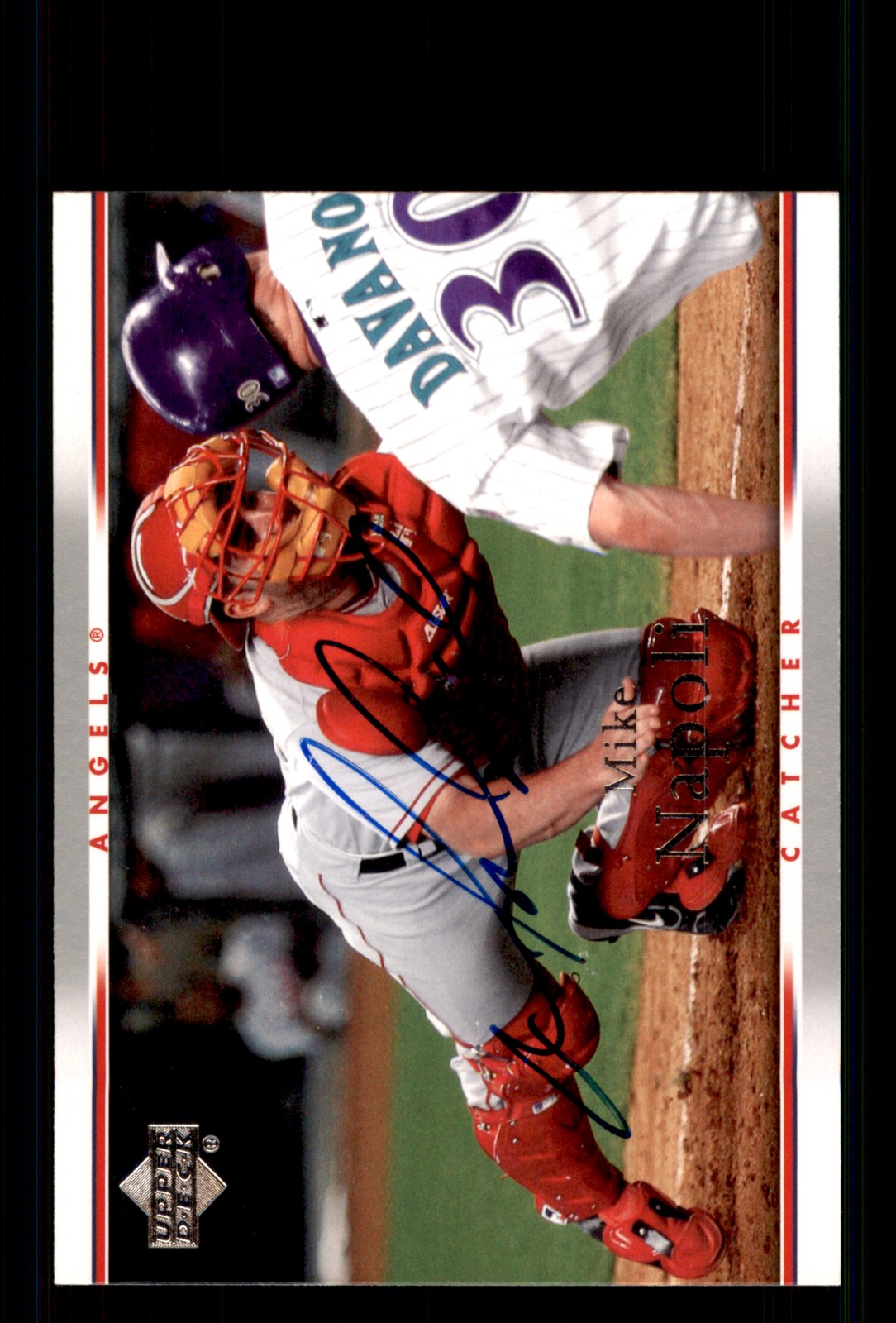 Signed Baseball Card Auto Mike Napoli 2007 Upper Deck #758 Los Angeles Angels