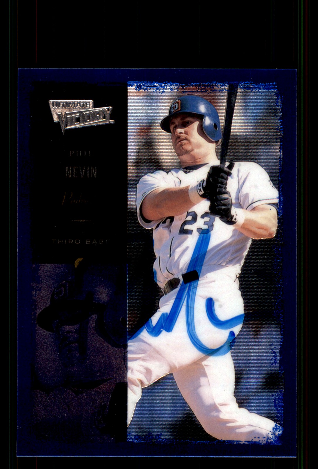 Signed Baseball Card Auto Phil Nevin 2000 Upper Deck Ultimate Victory #78 Padres