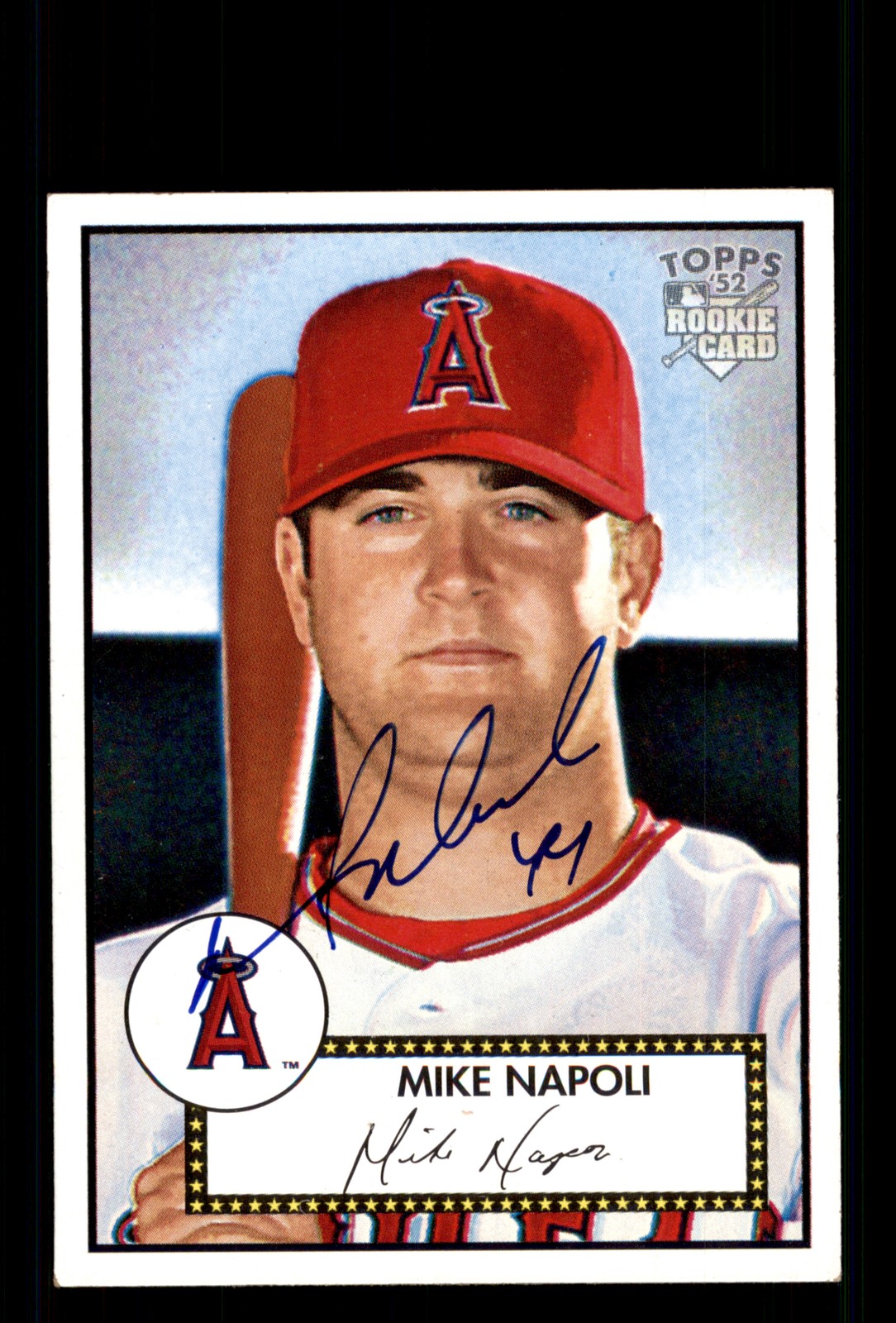Signed Baseball Card Auto Mike Napoli 2006 Topps '52 Rookies #35 Angels