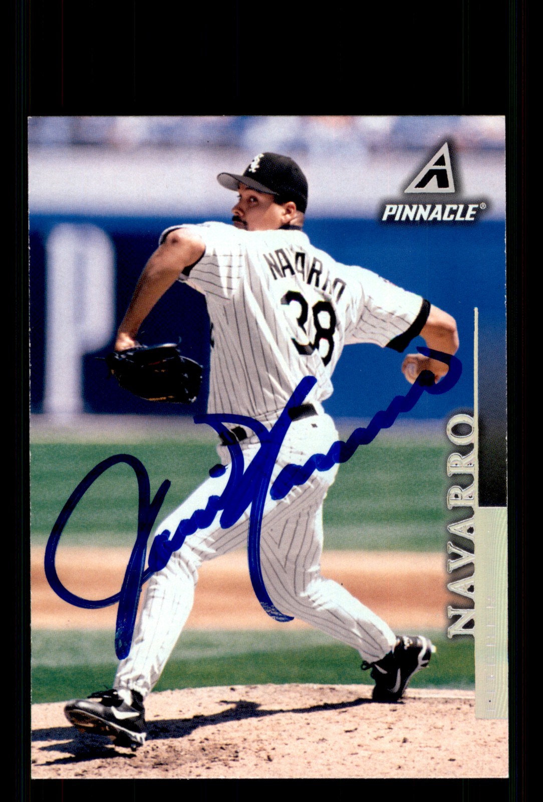Signed Baseball Card Auto Jaime Navarro 1998 Pinnacle #153 Chicago White Sox