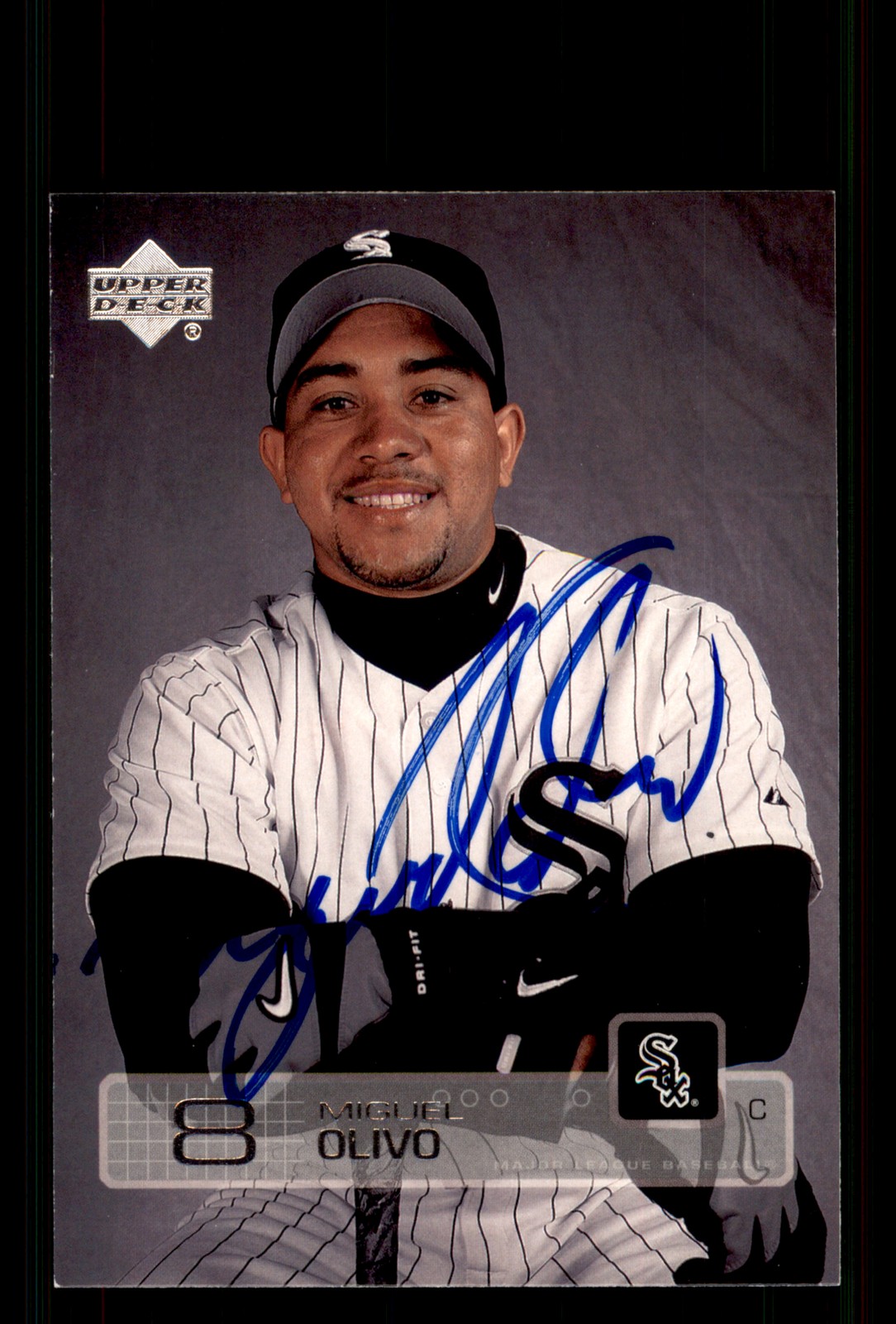 Signed Baseball Card Auto Miguel Olivo 2003 Upper Deck #364 Chicago White Sox