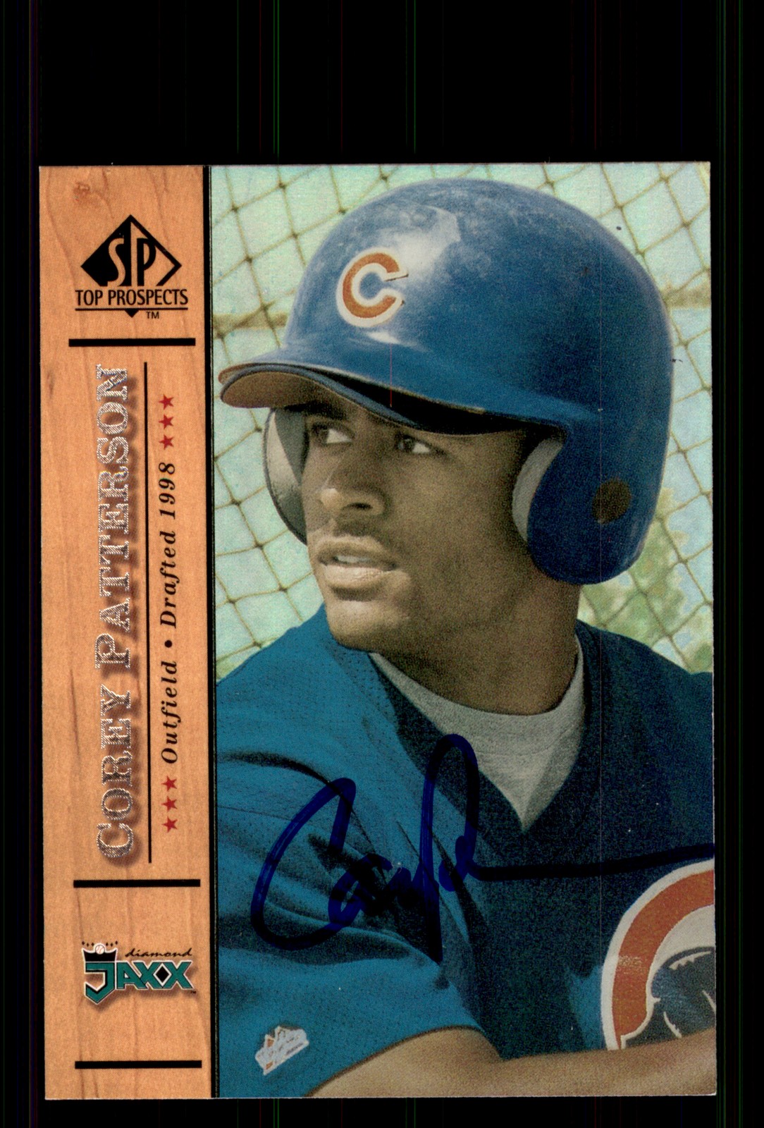 Signed Baseball Card Auto Corey Patterson 2001 SP Top Prospects #88