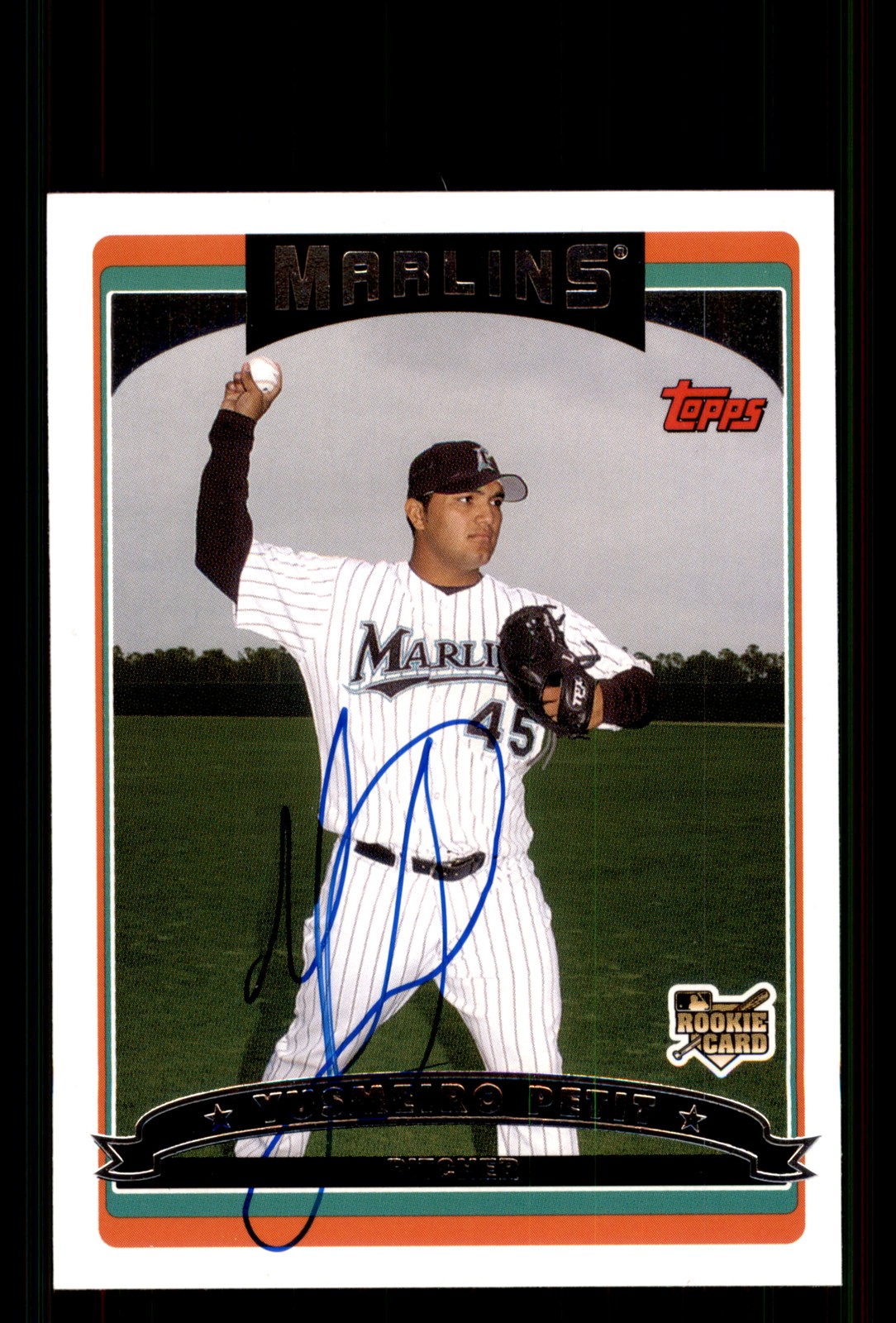 Signed Baseball Card Auto Yusmeiro Petit 2006 Topps Update #UH168 Marlins