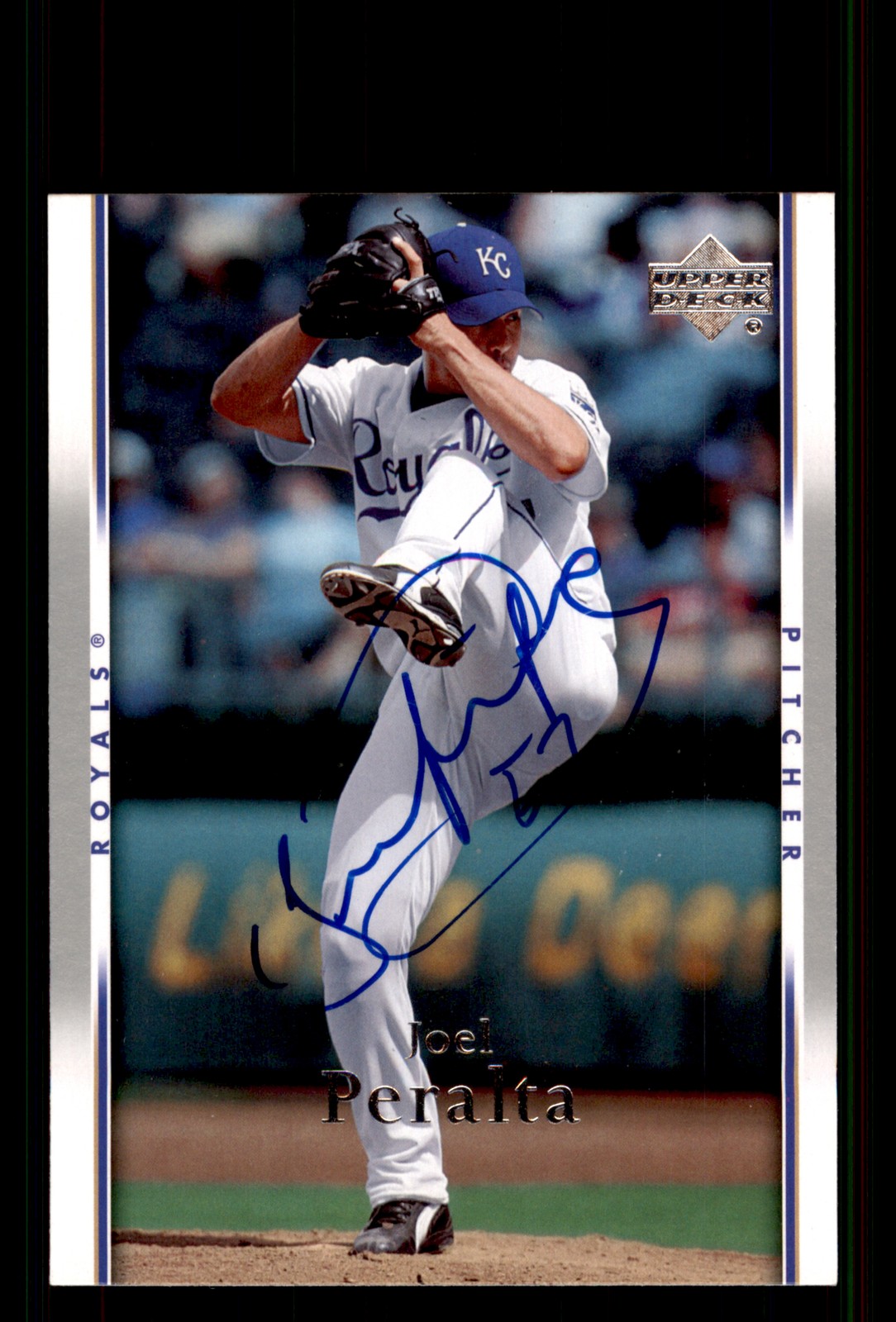 Signed Baseball Card Auto Joel Peralta 2007 Upper Deck #740 Kansas City Royals