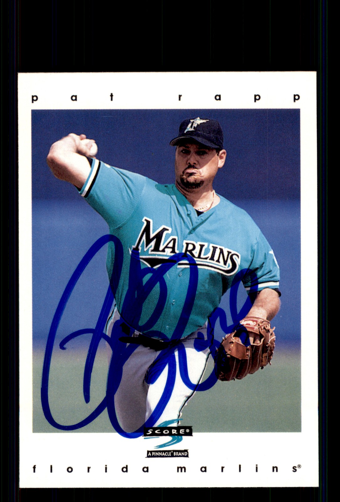 Signed Baseball Card Auto Pat Rapp 1997 Score #441 Florida Marlins