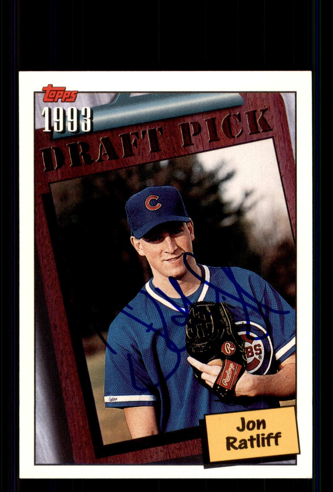 Signed Baseball Card Auto Jon Ratliff 1994 Topps #739 Chicago Cubs