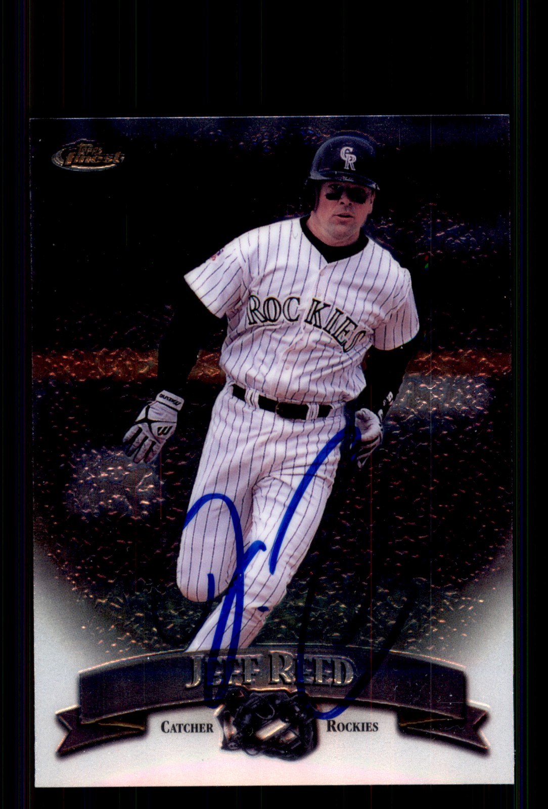 Signed Baseball Card Auto Jeff Reed 1998 Finest #193 Colorado Rockies