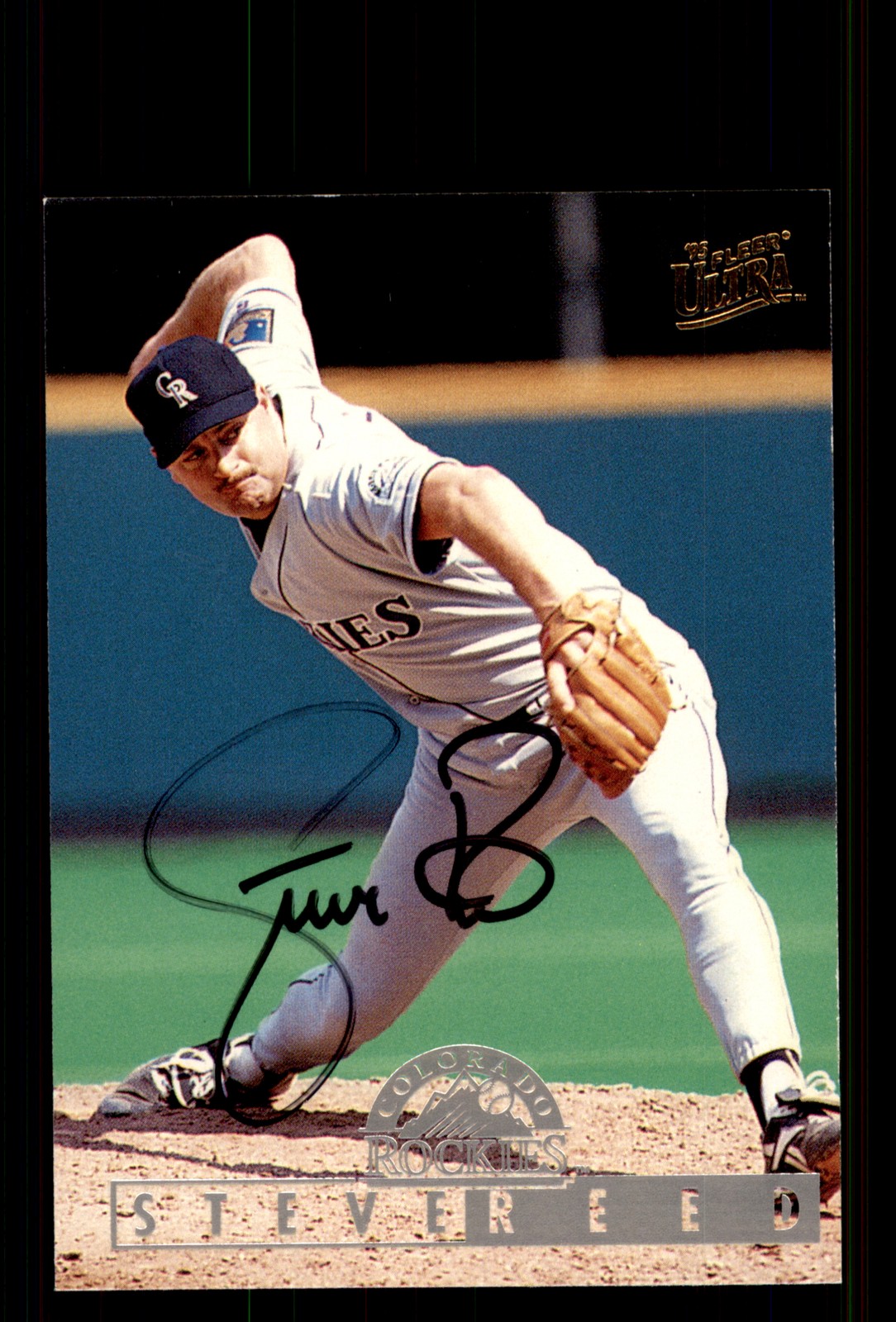 Signed Baseball Card Auto Steve Reed 1995 Ultra #156 Colorado Rockies