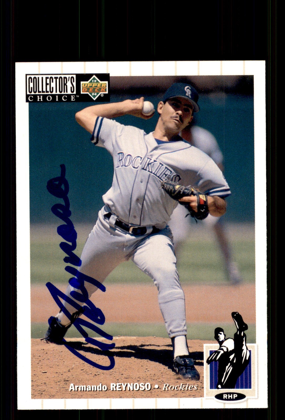 Signed Baseball Card Auto Armando Reynoso 1994 Collector's Choice #238