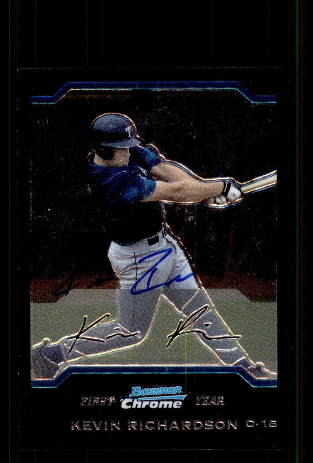 Signed Baseball Card Auto Kevin Richardson 2004 Bowman Chrome #252 Texas Rangers