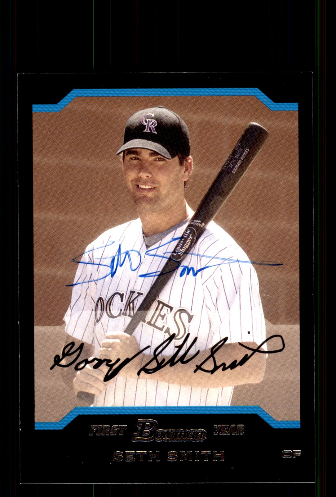 Signed Baseball Card Auto Seth Smith 2004 Bowman Draft Picks & Prospects #BDP74