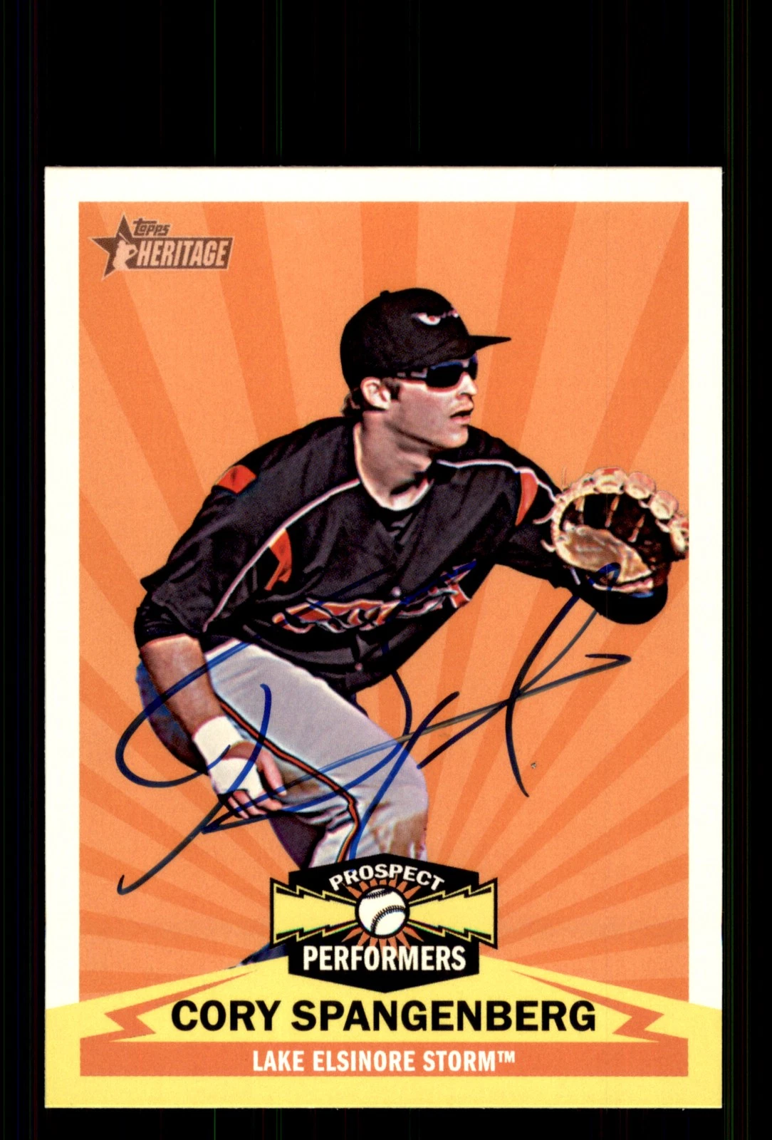 Signed Baseball Card Auto Cory Spangenberg 2012 Topps Heritage Minor #PPCS