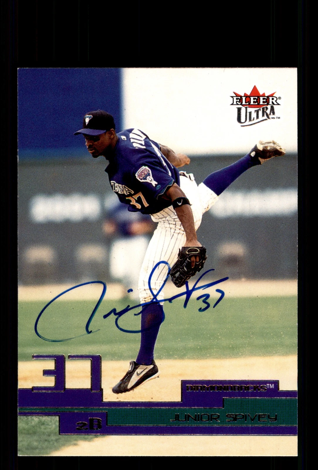 Signed Baseball Card Auto Junior Spivey 2003 Ultra #129 Arizona Diamondbacks