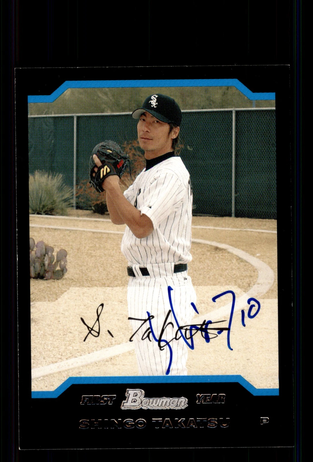 Signed Baseball Card Auto Shingo Takatsu 2004 Bowman #262 Chicago White Sox