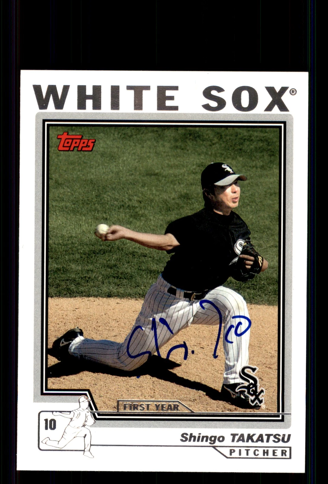Signed Baseball Card Auto Shingo Takatsu 2004 Topps Traded #T160 White Sox