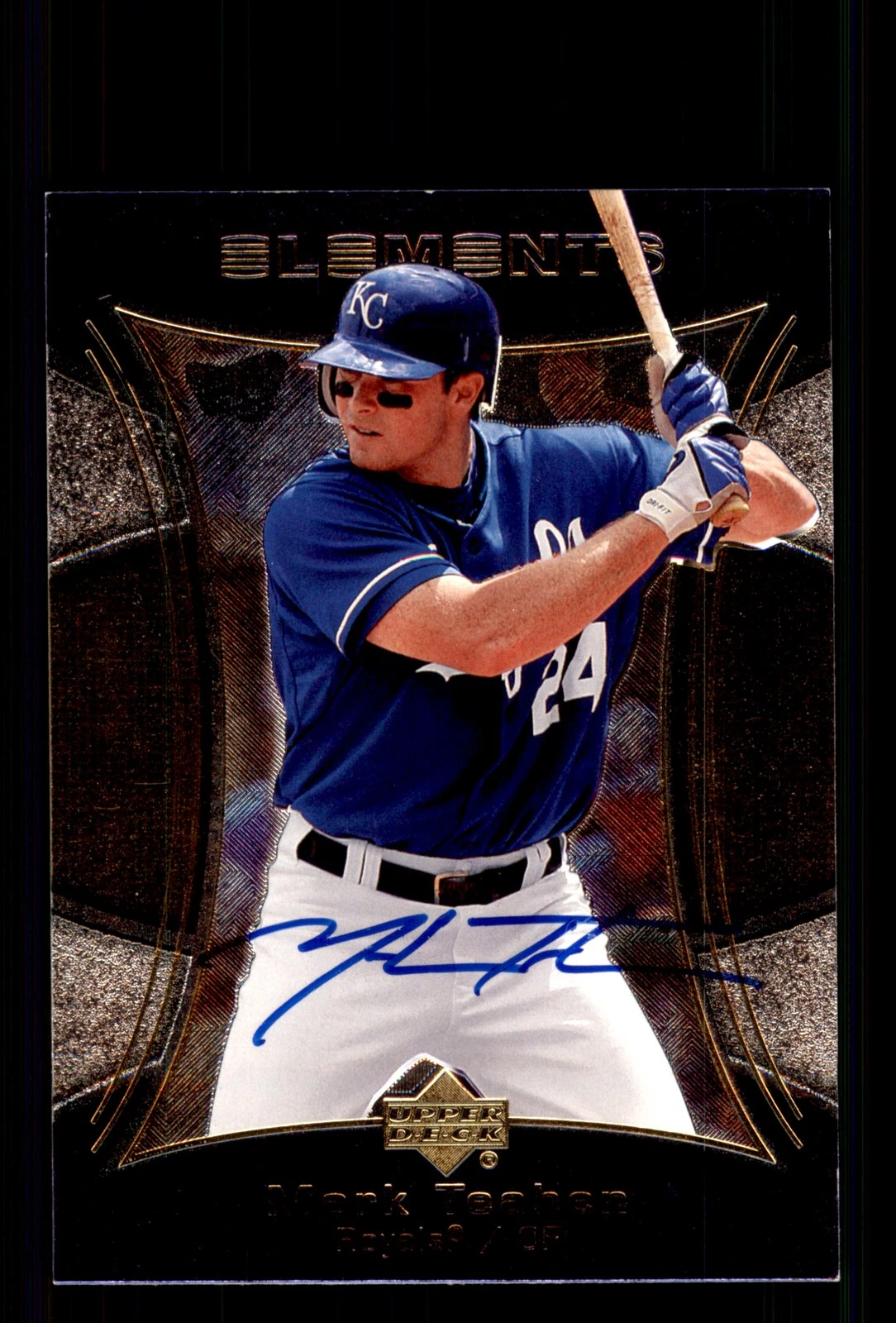 Signed Baseball Card Auto Mark Teahen 2007 Upper Deck Elements #61 Royals